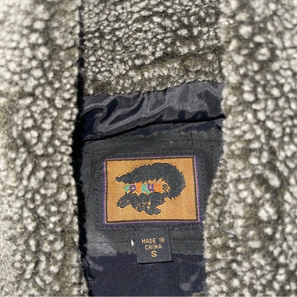 FoxRun Suede Womens Black Coat Jacket Size Small Five Buttons Side Pockets - Picture 7 of 7